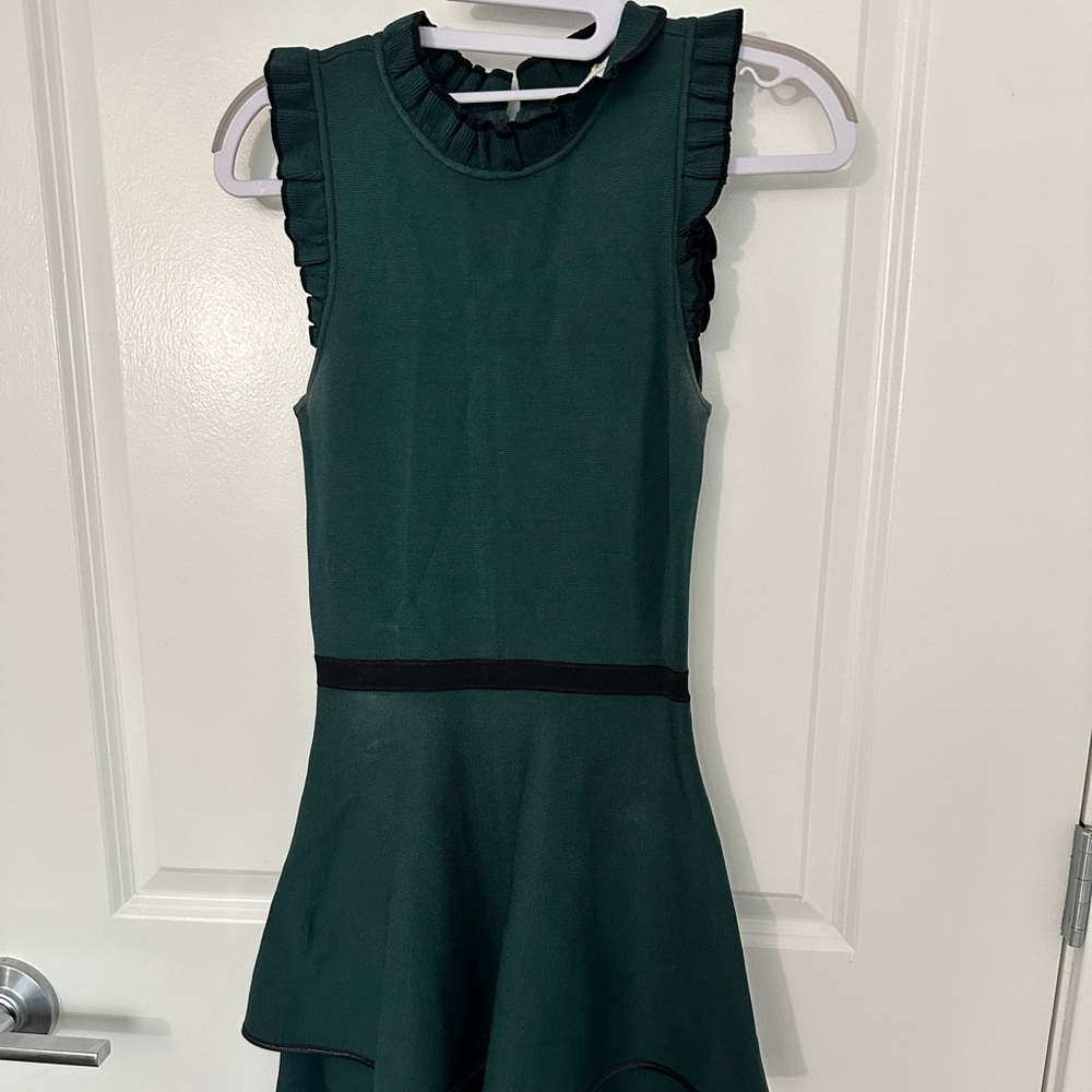 Parker Green and Black Ribbed Top